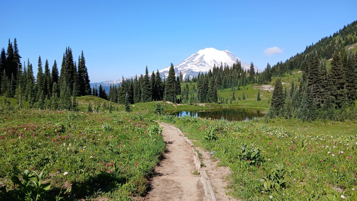 Mount Rainier from Naches Peak Loop Trail