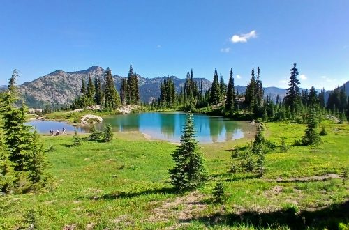 Tipsoo Lake - Naches Peak Loop Trail - near Mt. Rainier